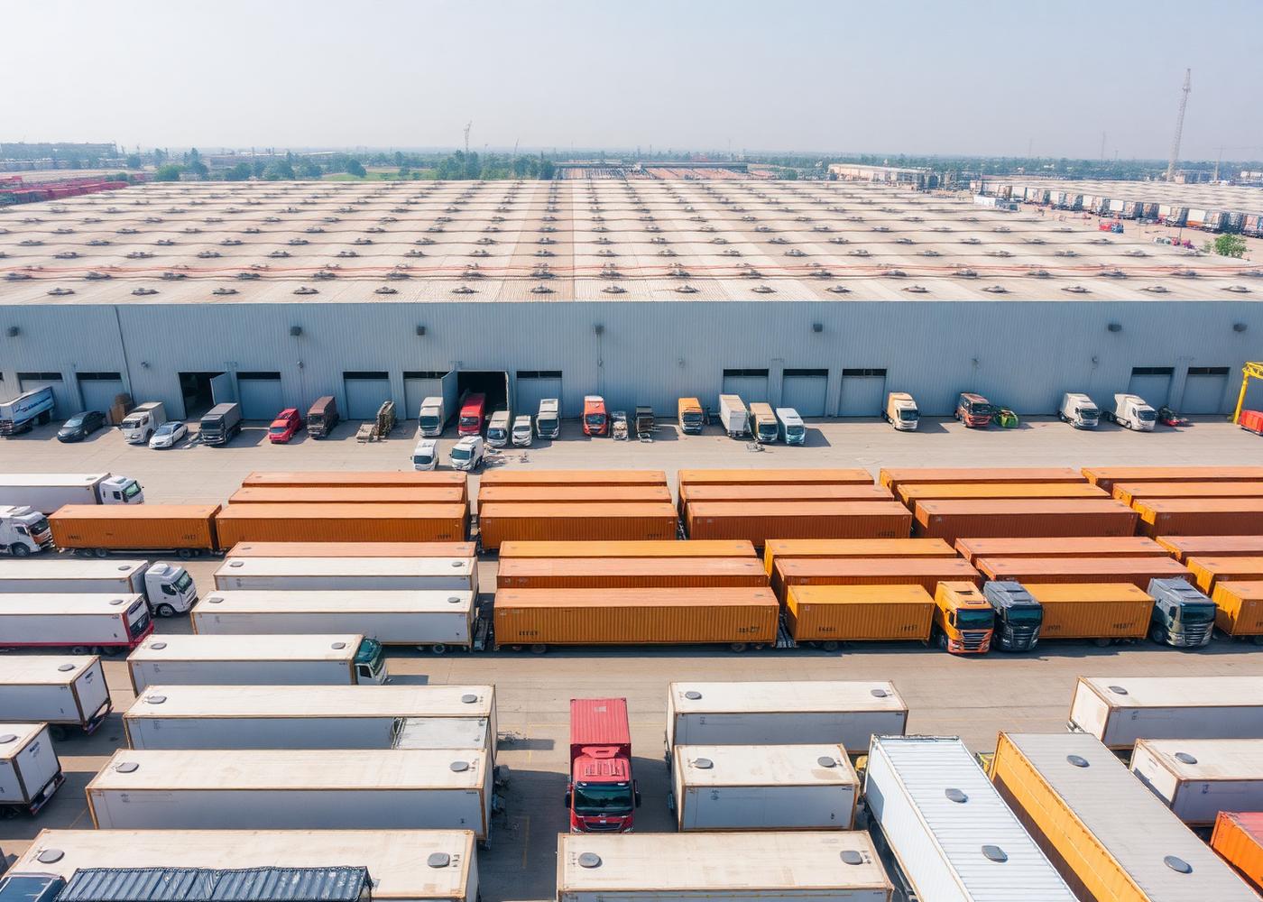Sai Pratik Logistics fleet and warehouse yard in Maharashtra